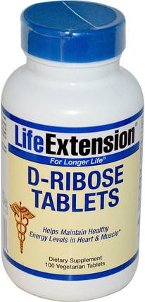 D-Ribose Tablets, 100 Veggie Tabs by Life Extension, 運動，核糖，能量 HK 香港