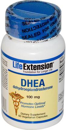 DHEA, 100 mg, 60 Veggie Caps by Life Extension, 補品，dhea，健康 HK 香港