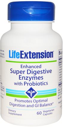 Enhanced Super Digestive Enzymes With Probiotics, 60 Veggie Caps by Life Extension, 補充劑，消化酶 HK 香港