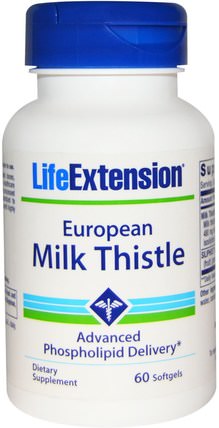 European Milk Thistle, 60 Softgels by Life Extension, 健康，排毒，奶薊（水飛薊素） HK 香港
