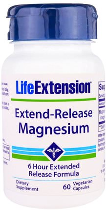 Extend-Release Magnesium, 60 Veggie Caps by Life Extension, 補品，礦物質，鎂 HK 香港