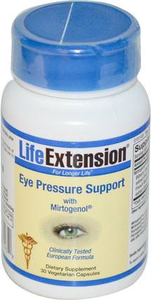Eye Pressure Support, with Mirtogenol, 30 Veggie Caps by Life Extension, 健康，眼保健，視力保健，視力 HK 香港