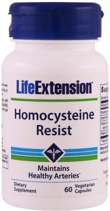 Homocysteine Resist, 60 Vegetarian Capsules by Life Extension, 維生素，葉酸 HK 香港