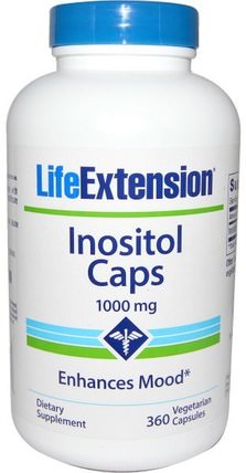 Inositol Caps, 1.000 mg, 360 Veggie Caps by Life Extension, 維生素，肌醇 HK 香港