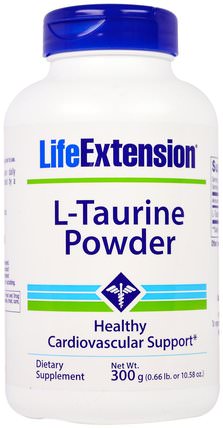 L-Taurine Powder, 10.58 oz (300 g) by Life Extension, 補充劑，氨基酸，牛磺酸 HK 香港