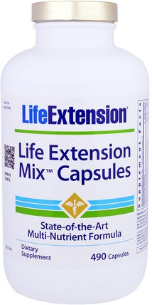 Life Extension Mix Capsules, 490 Capsules by Life Extension, 維生素，多種維生素 HK 香港