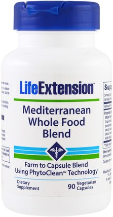 Mediterranean Whole Food Blend, 90 Veggie Caps by Life Extension, 維生素，多種維生素，補品 HK 香港