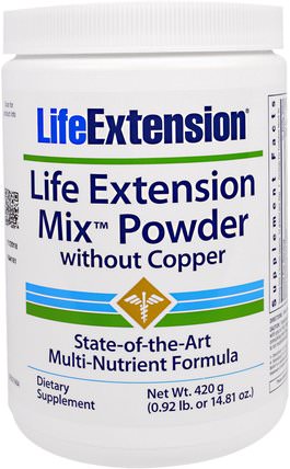 Mix Powder without Copper, 14.81 oz (420 g) by Life Extension, 維生素，多種維生素 HK 香港