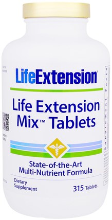 Mix Tablets, 315 Tablets by Life Extension, 維生素，多種維生素 HK 香港