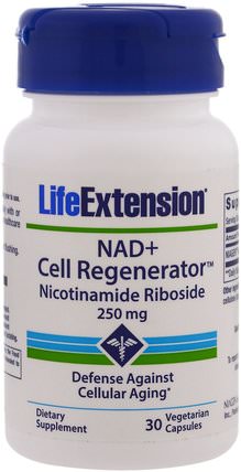 NAD + Cell Regenerator Nicotinamide Riboside, 250 mg, 30 Vegetarian Capsules by Life Extension, 健康，精力 HK 香港