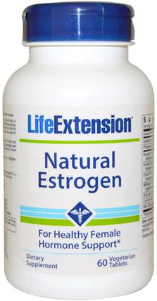 Natural Estrogen, 60 Veggie Tabs by Life Extension, 健康，女性，更年期 HK 香港