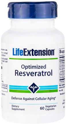 Optimized Reservatrol, 60 Veggie Caps by Life Extension, 補充劑，白藜蘆醇 HK 香港