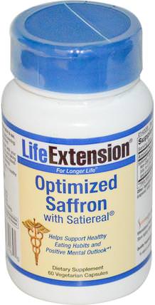 Optimized Saffron with Satiereal, 60 Veggie Caps by Life Extension, 健康，飲食，補品，藏紅花 HK 香港