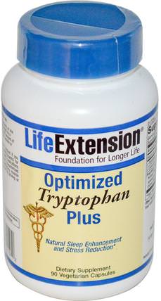 Optimized Tryptophan Plus, 90 Veggie Caps by Life Extension, 補充劑，色氨酸，健康，抗壓力 HK 香港