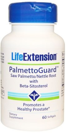 PalmettoGuard Saw Palmetto/Nettle Root with Beta-Sitosterol, 60 Softgels by Life Extension, 健康，男人 HK 香港