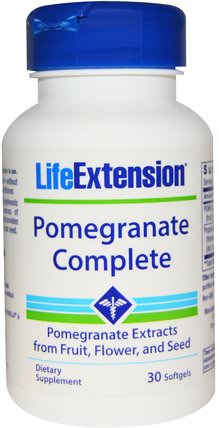 Pomegranate Complete, 30 Softgels by Life Extension, 補充劑，抗氧化劑 HK 香港