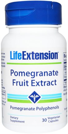 Pomegranate Fruit Extract, 30 Veggie Caps by Life Extension, 補充劑，抗氧化劑，石榴汁提取物 HK 香港