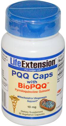 PQQ Caps with BioPQQ, 10 mg, 30 Veggie Caps by Life Extension, 補充劑，抗氧化劑，抗衰老 HK 香港