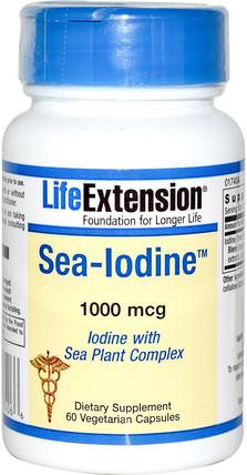 Sea-Iodine, 1000 mcg, 60 Veggie Caps by Life Extension, 補品，礦物質，碘 HK 香港