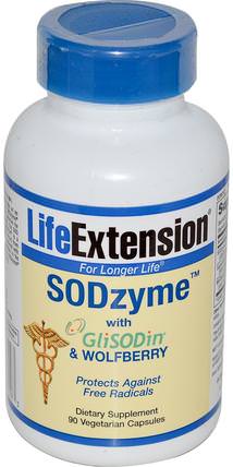 SODzyme with GliSODin & Wolfberry, 90 Veggie Caps by Life Extension, 補充劑，超氧化物歧化酶sod glisodin HK 香港