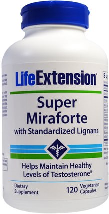 Super Miraforte, with Standardized Lignans, 120 Veggie Caps by Life Extension, 健康，男人，睾丸激素 HK 香港