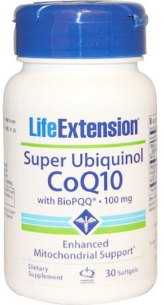 Super Ubiquinol CoQ10, with BioPQQ, 100 mg, 30 Softgels by Life Extension, 補充劑，抗氧化劑，pqq（biopqq），泛醇coq10 HK 香港