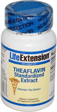 Theaflavin Standardized Extract, 30 Veggie Caps by Life Extension, 補充劑，茶氨酸，健康 HK 香港