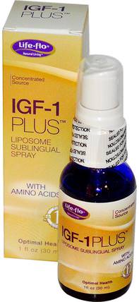 IGF-1 Plus, Liposome Sublingual Spray, 1 fl oz (30 ml) by Life Flo Health, 健康，igf（胰島素樣生長因子） HK 香港