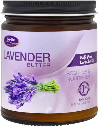 Lavender Butter, with Pure Lavender Oil, 9 fl oz (266 ml) by Life Flo Health, 健康，皮膚 HK 香港