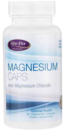 Magnesium Caps, 90 Veggie Caps by Life Flo Health, 補充劑，礦物質，氯化鎂 HK 香港