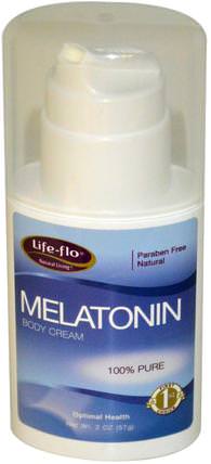 Melatonin Body Cream, 2 oz (57 g) by Life Flo Health, 補充劑，睡眠，褪黑激素 HK 香港