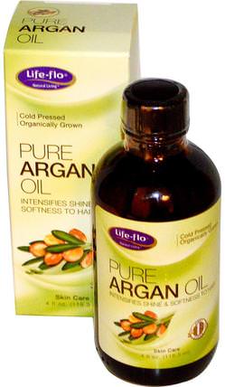 Pure Argan Oil, 4 fl oz (118.3 ml) by Life Flo Health, 洗澡，美容，頭髮，頭皮，摩洛哥堅果 HK 香港