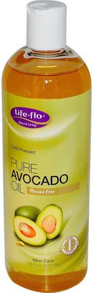 Pure Avocado Oil, Skin Care, 16 fl oz (473 ml) by Life Flo Health, 健康，皮膚，鱷梨油，按摩油 HK 香港
