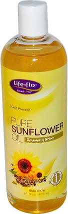 Pure Sunflower Oil, 16 fl oz (473 ml) by Life Flo Health, 健康，皮膚，按摩油 HK 香港