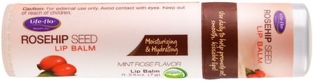 Rosehip Seed Lip Balm, Mint Rose Flavor, 0.25 oz (7 g) by Life Flo Health, 洗澡，美容，唇部護理，唇膏 HK 香港