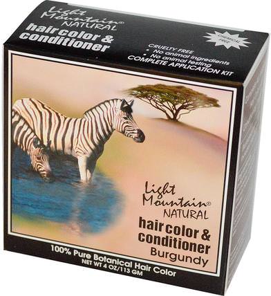 Natural Hair Color & Conditioner, Burgundy, 4 oz (113 g) by Light Mountain, 健康 HK 香港