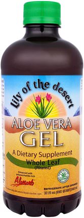 Aloe Vera Gel, Whole Leaf, 32 fl oz (946 ml) by Lily of the Desert, 沐浴，美容，蘆薈乳液乳液凝膠 HK 香港