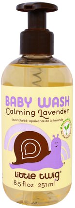 Baby Wash, Calming Lavender, 8.5 fl oz (251 ml) by Little Twig, 兒童健康，兒童沐浴，沐浴露，兒童沐浴露，兒童沐浴露 HK 香港