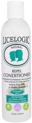 LiceLogic, Repel Conditioner, Rosemary Mint, 8 fl oz (236 ml) by Logic Products, 洗澡，美容，頭髮，頭皮，護髮素 HK 香港
