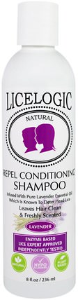 LiceLogic, Repel Conditioning Shampoo, Lavender, 8 fl oz (236 ml) by Logic Products, 洗澡，美容，頭髮，頭皮，洗髮水 HK 香港