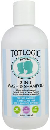 TotLogic, 2 in 1 Wash & Shampoo, Original Scent, 8 fl oz (236 ml) by Logic Products, 洗澡，美容，洗髮水，沐浴露 HK 香港