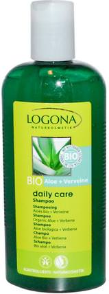 Daily Care, Shampoo, Organic Aloe + Verbena, 8.5 fl oz (250 ml) by Logona Naturkosmetik, 洗澡，美容，頭髮，頭皮，洗髮水，護髮素 HK 香港