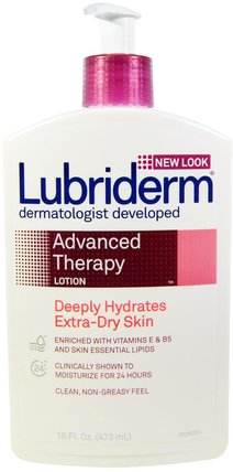 Advanced Therapy Lotion, Deeply Hydrates Extra-Dry Skin, 16 fl oz (473 ml) by Lubriderm, 洗澡，美容，潤膚露 HK 香港