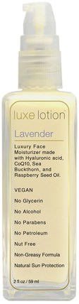 Luxe Lotion, Luxury Face, Lavender, 2 fl oz (59 ml) by LuxeBeauty, 美容，面部護理，spf面部護理 HK 香港