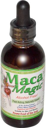 A Bio-Active Extract of Raw Maca Hypocotyl, Alcohol Free, 2 oz (60 ml) by Maca Magic, 補充劑，adaptogen HK 香港