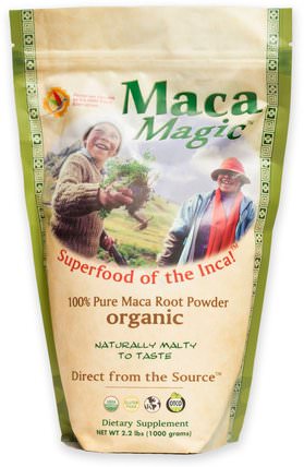 Organic 100% Pure Maca Root Powder, 2.2 lbs (1000 g) by Maca Magic, 補充劑，adaptogen HK 香港