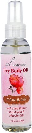 Dry Body Oil, Crme Brulee, Light and Absorbs Fast with Argan & Marula Oils + Shea Butter, 4 fl. oz. (118 mL) by Madre Labs, 沐浴，美容，香水噴霧，madre labs身體護理 HK 香港