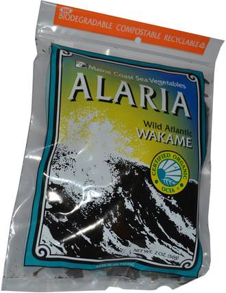 Alaria, Wild Atlantic Wakame, 2 oz (56 g) by Maine Coast Sea Vegetables, 食品，罐頭食品，蔬菜罐頭 HK 香港