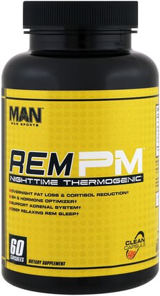 Rem PM, Nighttime Thermogenic, 60 Capsules by MAN Sport, 健康，能量，運動 HK 香港