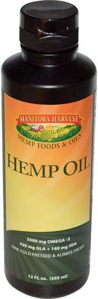 Hemp Oil, 12 fl oz (355 mL) by Manitoba Harvest, 補充劑，efa omega 3 6 9（epa dha），大麻製品，大麻籽油 HK 香港